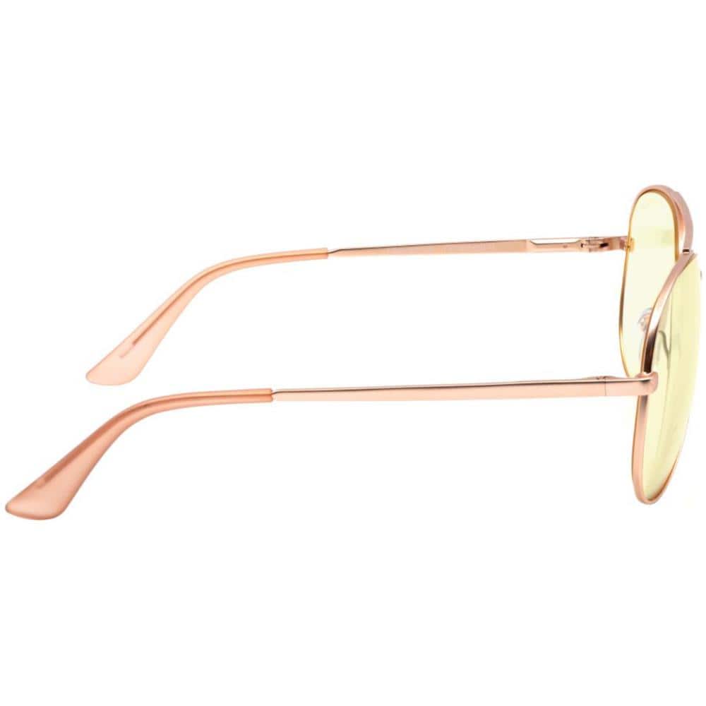 Occhiali Videogiochi E Computer | Modello: Maverick, Colore Del Cornice: Rose Gold, Tinta De Lenti: Ambra (blocca 65% Luce Blu E 100% Uv Luce) | Luce Blu Bloccanti | Lente Brevettata - Foto 14