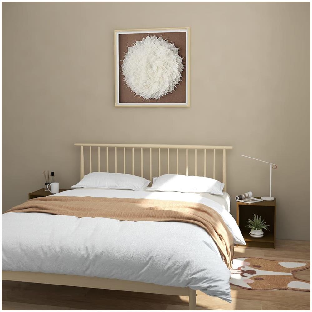 Comodini Marrone Miele 2 Pz 35,5x33,5x41,5 Cm In Legno Di Pino - Foto 1