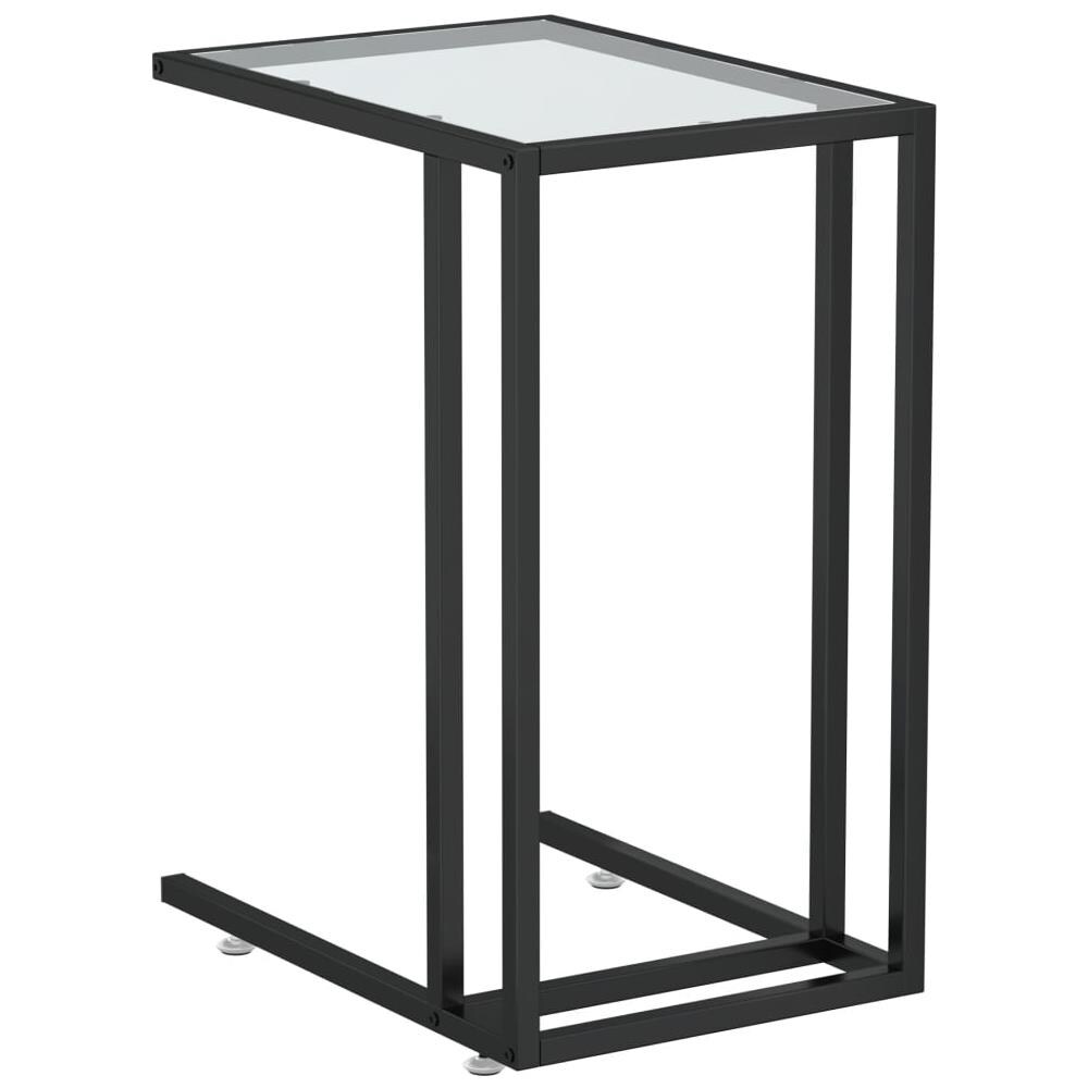 Tavolino Per Computer Trasparente 50x35x65 Cm Vetro Temperato - Foto 2