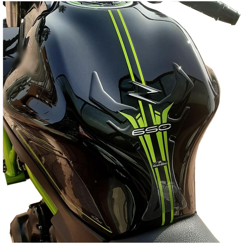 Adesivo 3d Paraserbatoio Universale Compatibile Con Z650 2021 Verde - Foto 1