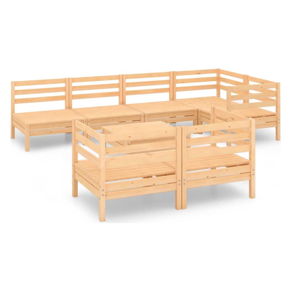 Set Salotto da Giardino 8 pz in Legno Massello di Pino - Foto 1