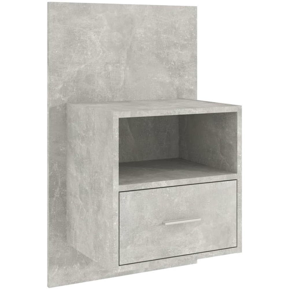Comodino a Muro Grigio Cemento - Foto 1