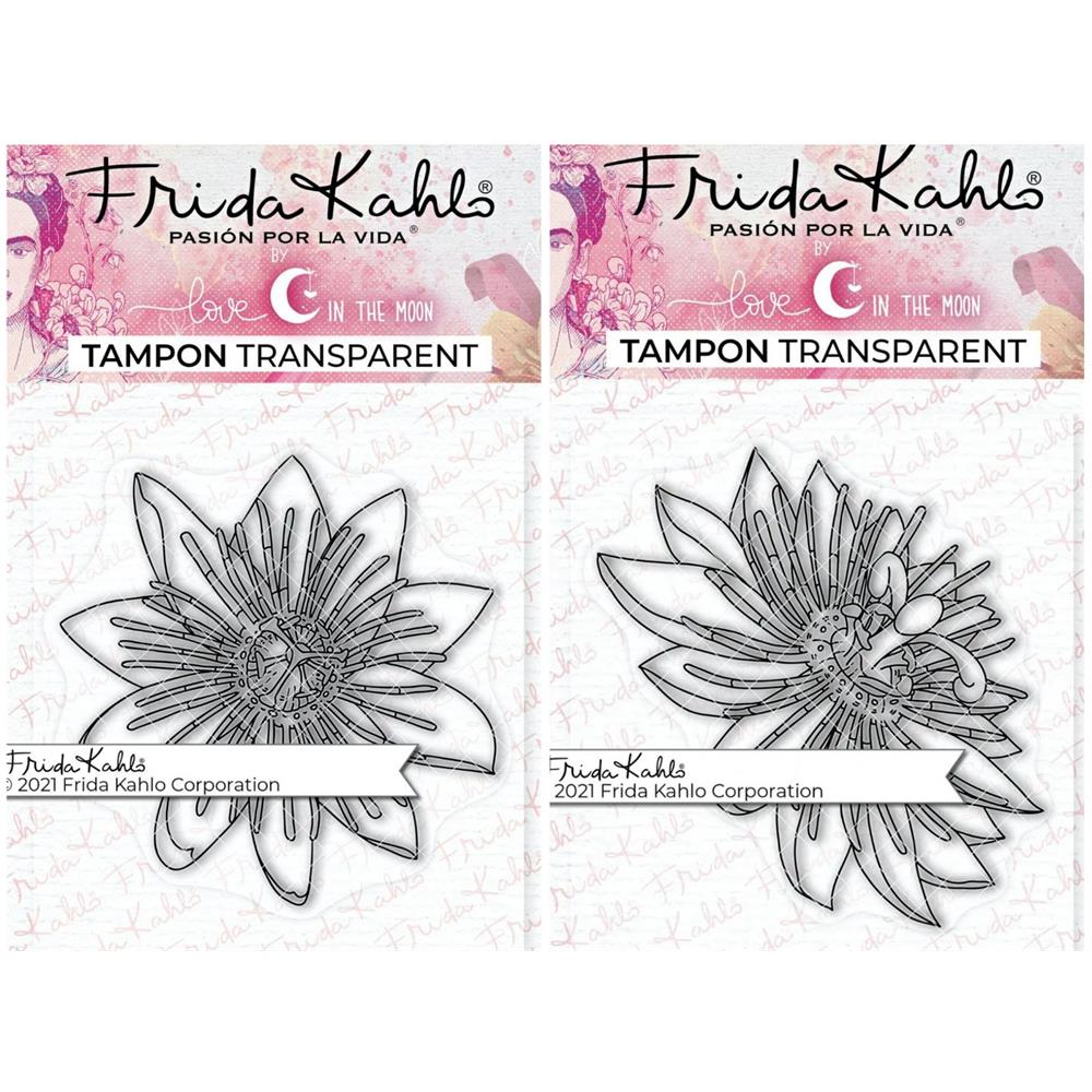 2 Francobolli Trasparenti - Passiflora 2 + Passiflora 3 - 9,5 X 6,5 Cm - Foto 1