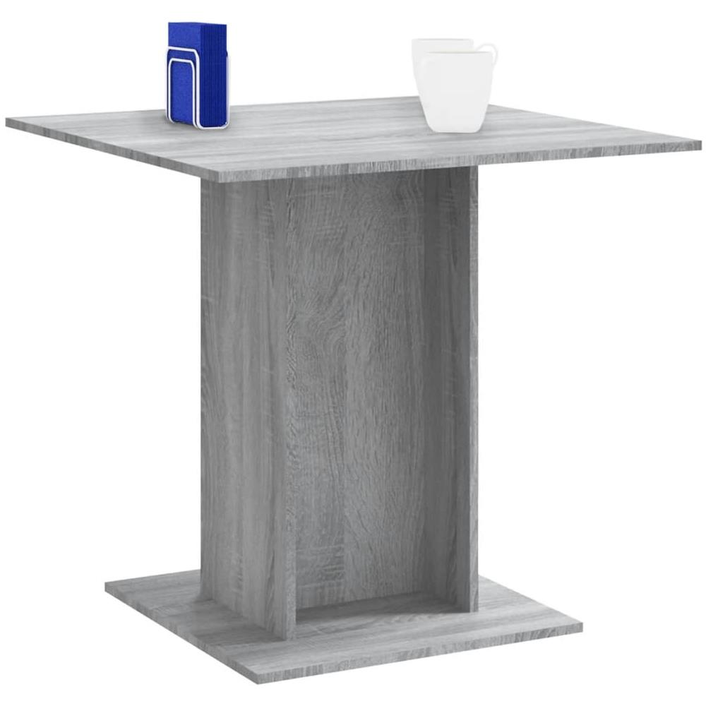 Tavolo Da Pranzo Grigio Sonoma 80x80x75 Cm In Legno Multistrato - Foto 3