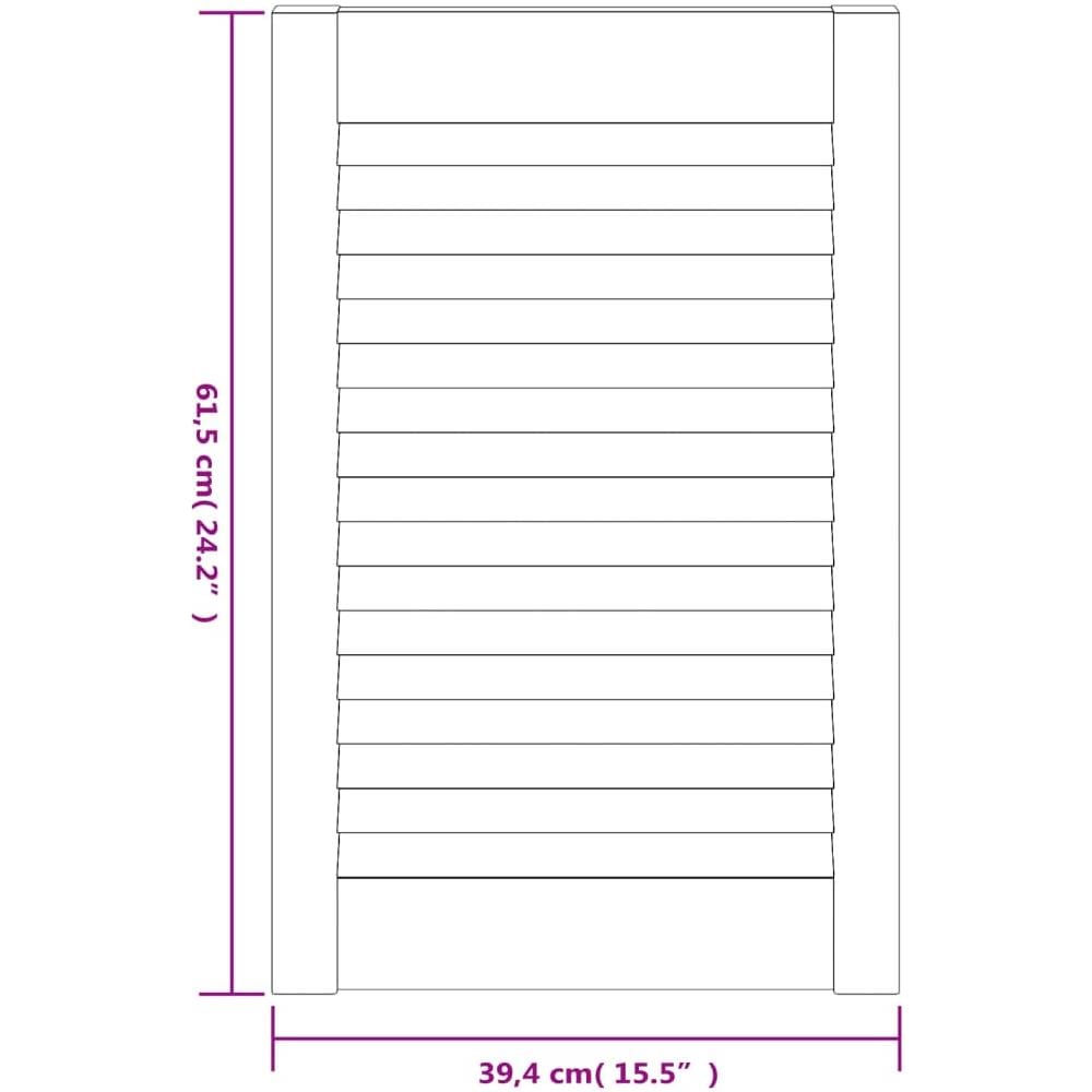 Anta con Design a Lamelle Bianca 61,5x39,4 cm in Legno di Pino - Foto 5