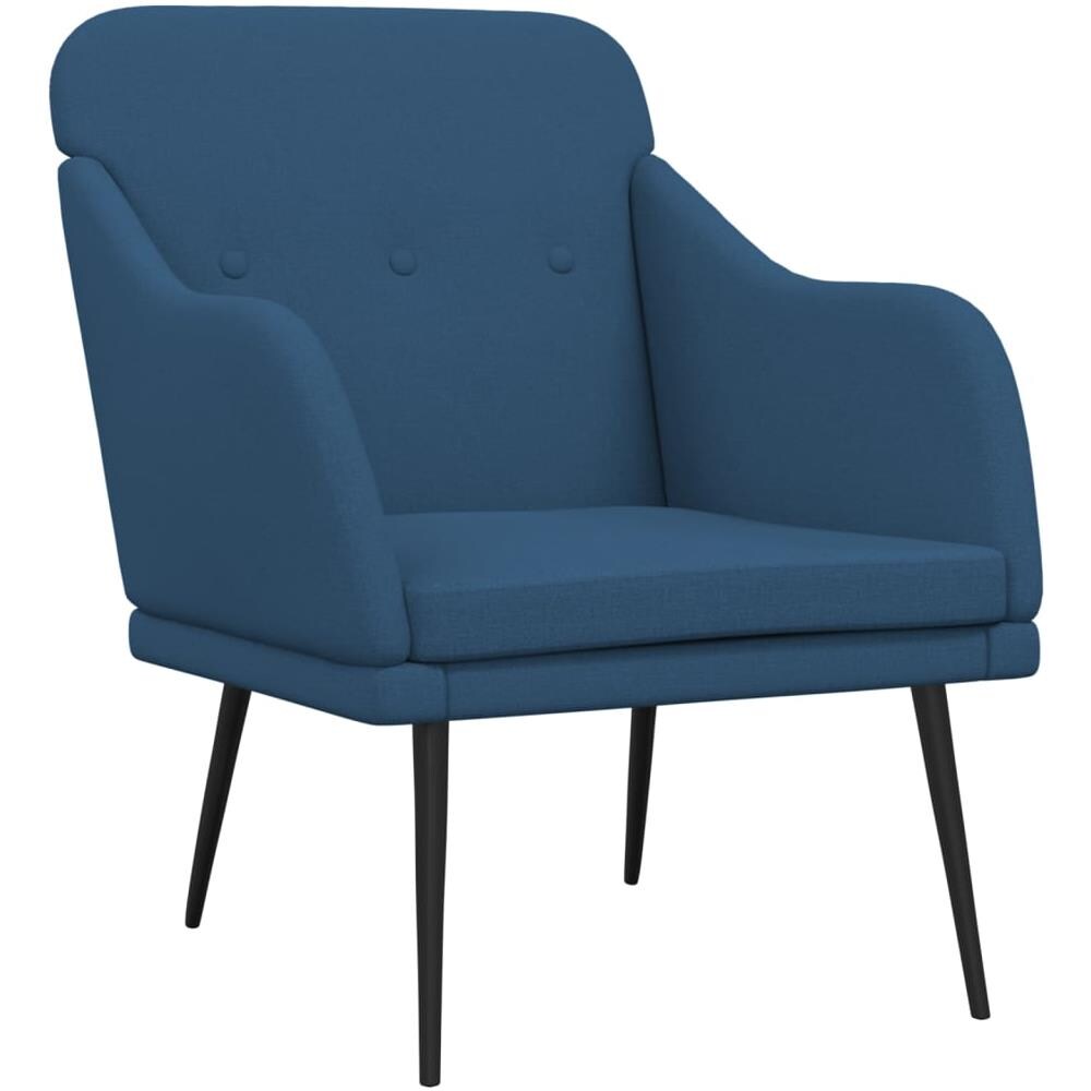 Poltrona Blu 63x76x80 Cm In Tessuto - Foto 2