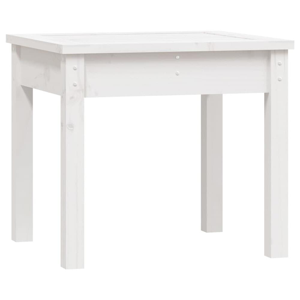 Panca da Giardino Bianca 50x44x45 cm Legno Massello di Pino - Foto 2