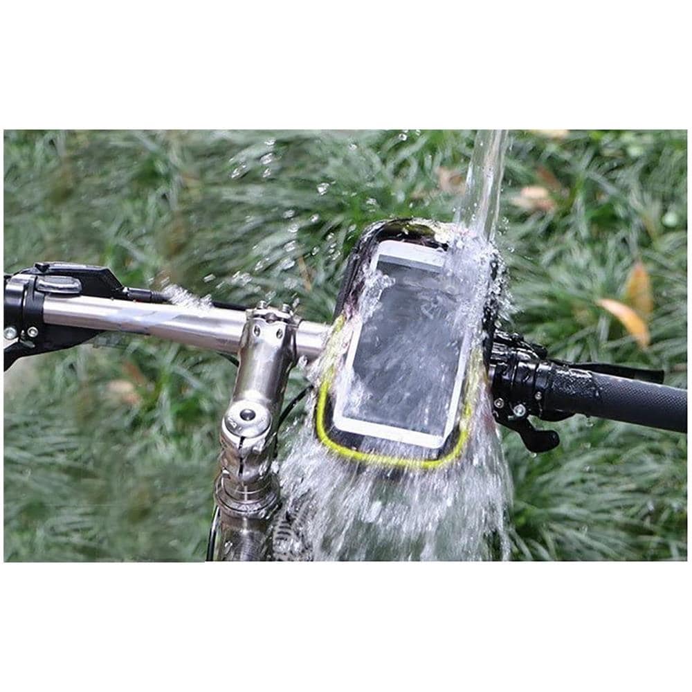 Custodia Borsa Gialla Porta Cellulare Per Bici In Microfibra Impermeabile Con Touchscreen E Cerniera Doppia - Foto 3