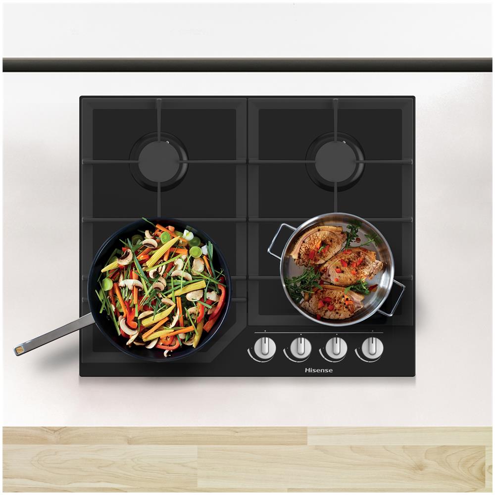 GG643B piano cottura Nero Da incasso 60 cm Gas 4 Fornello (i) - Foto 4