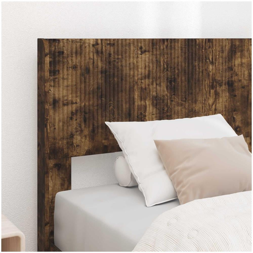 Struttura del letto con stoccaggio e testata Rovere Fumo - Foto 2