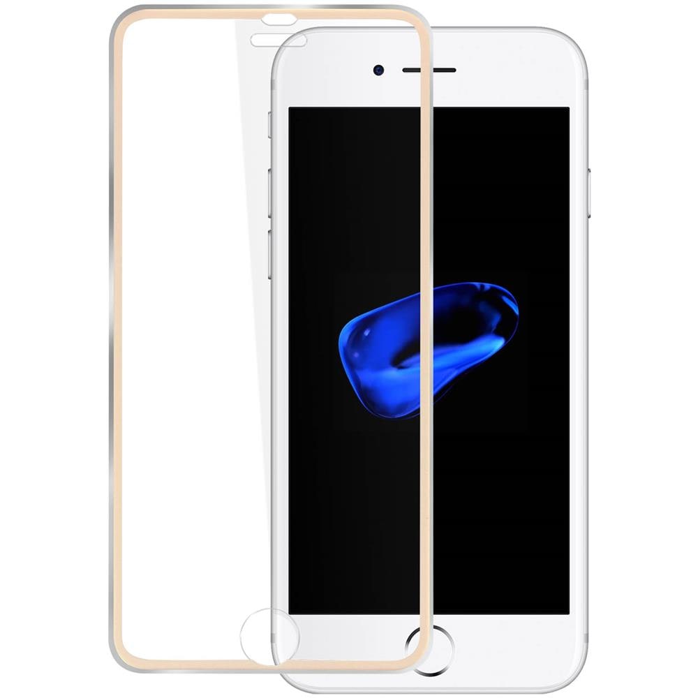 Pellicola In Vetro Temperato Contorni In Titanio Oro Per Apple Iphone 7 E 8 - Foto 1