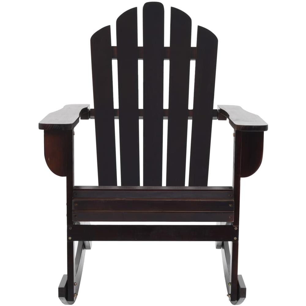 Sedia a Dondolo da Giardino in Legno Marrone - Foto 2