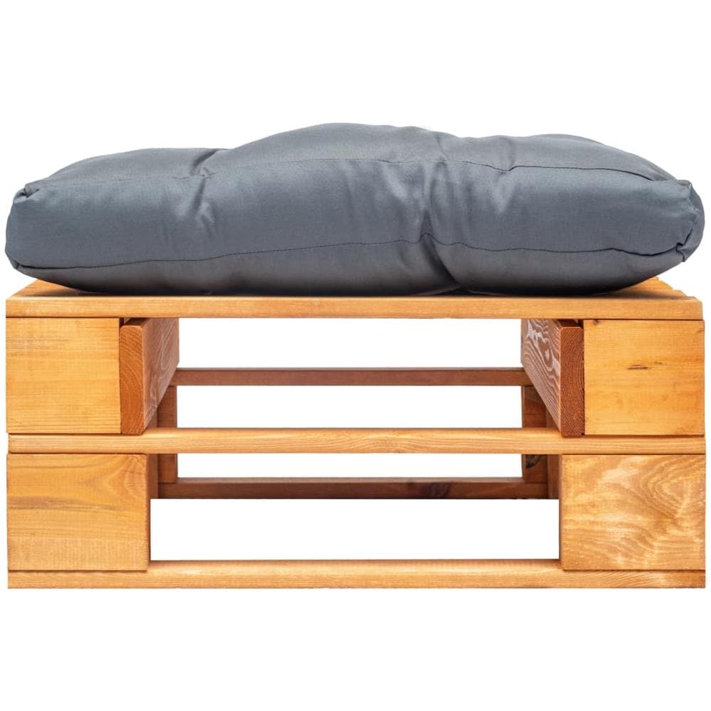 Divano Da Giardino A Pallet Cuscino Grigio Legno Marrone Miele - Foto 2