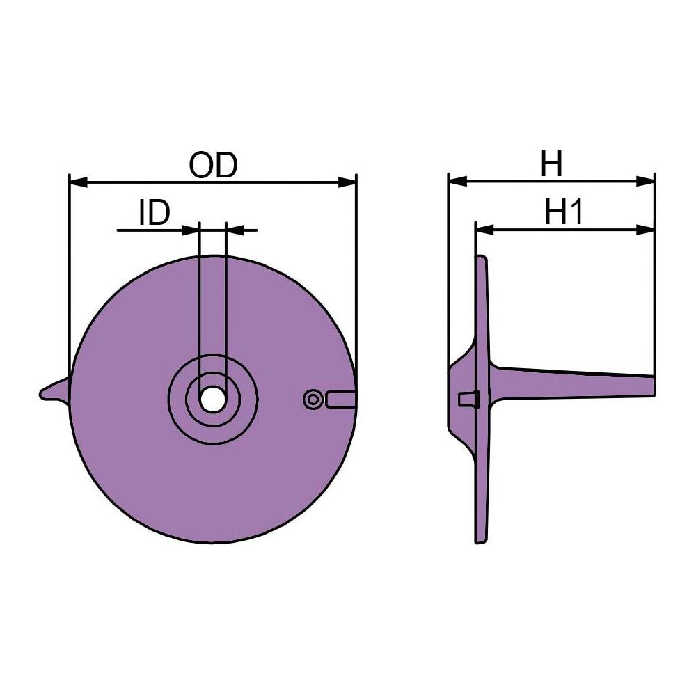 Anodo Di Zinco A Pinna Honda 06412-zv8-000 41107-zv-5000 23-50hp #n80607530900 - Foto 2