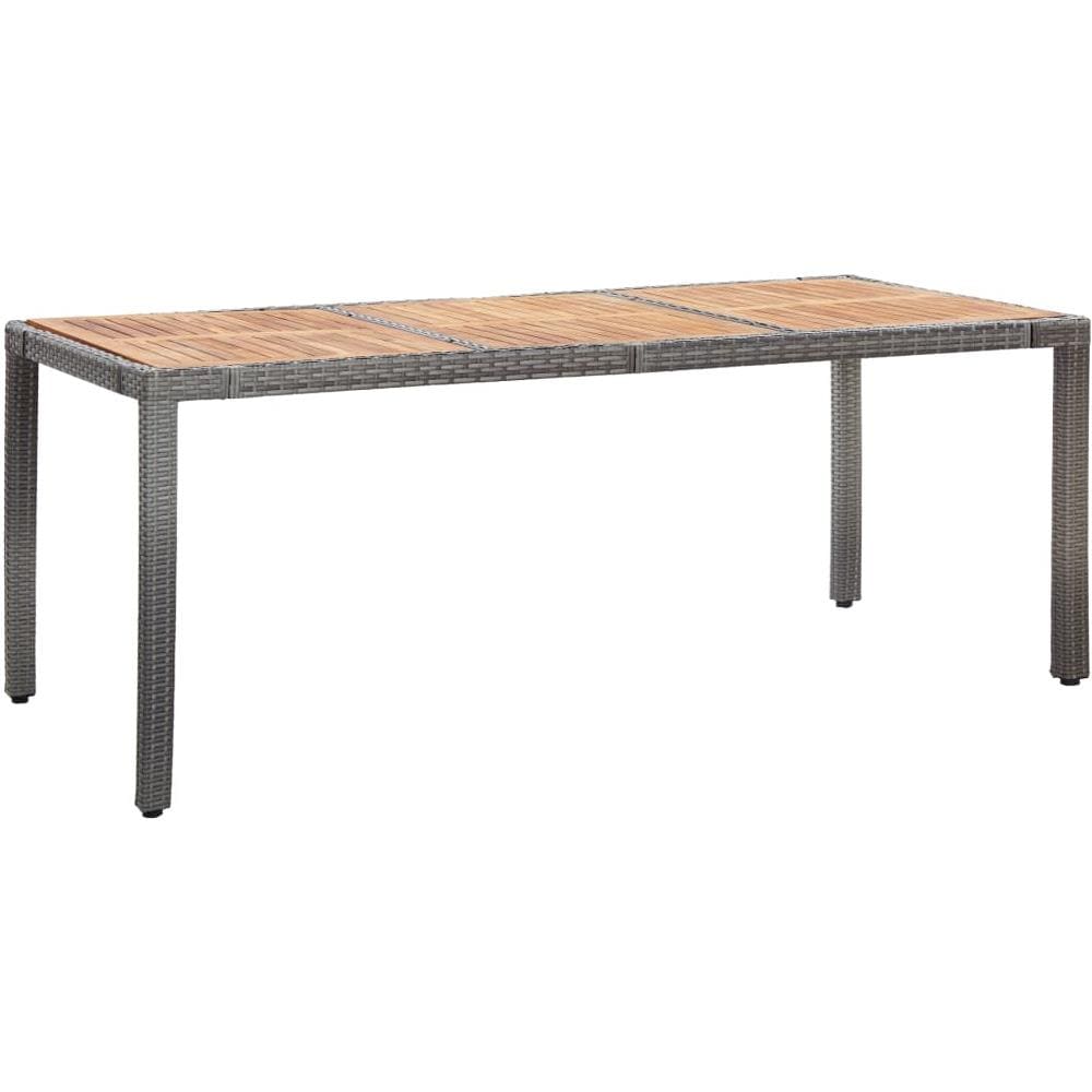 Set Da Pranzo Da Giardino 9 Pz Con Cuscini In Polyrattan Grigio - Foto 2