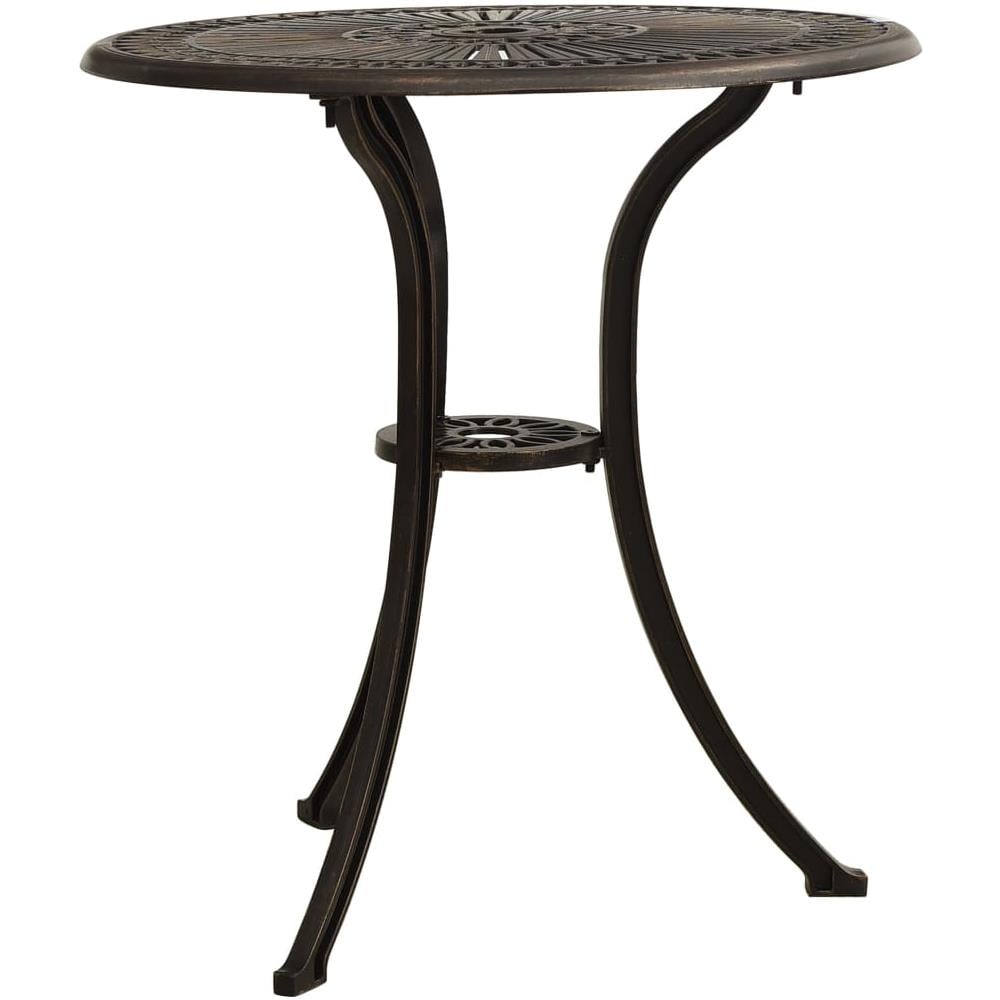 Tavolo Da Giardino Bronzo 62x62x65 Cm In Alluminio Pressofuso - Foto 2