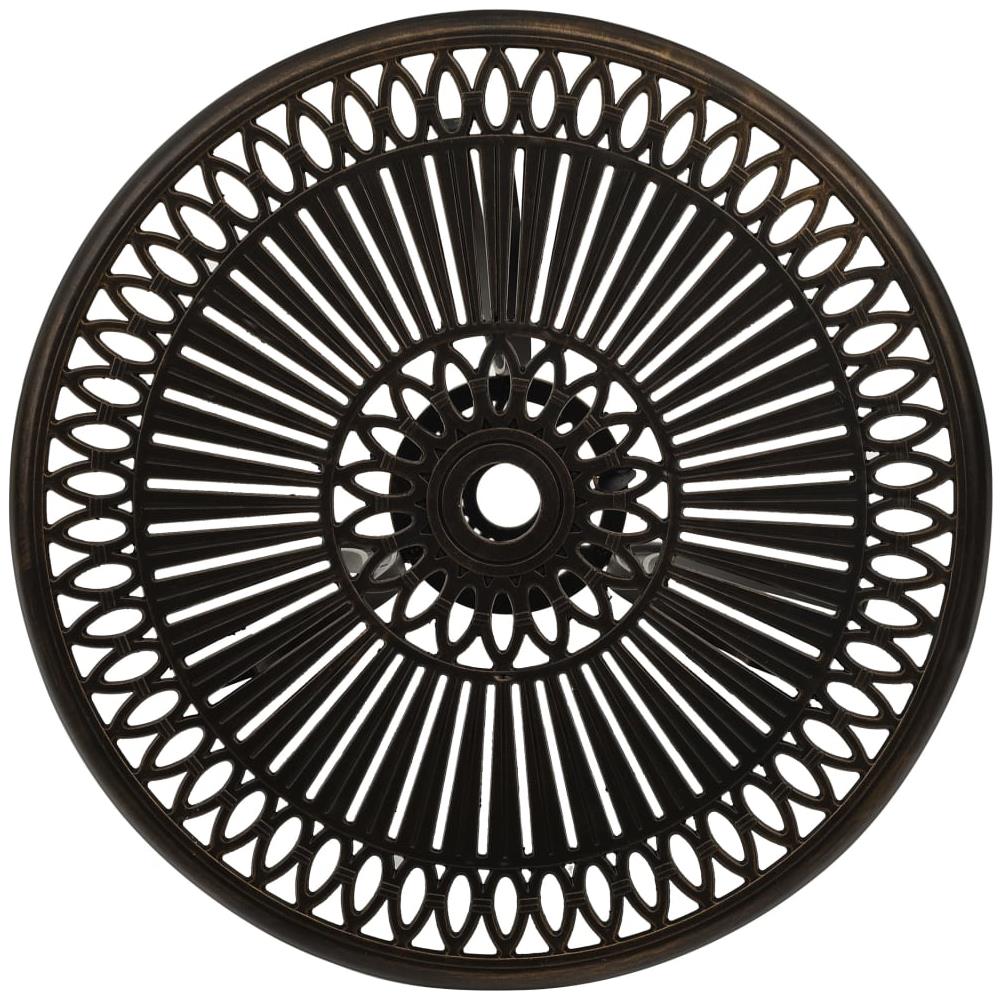 Tavolo Da Giardino Bronzo 62x62x65 Cm In Alluminio Pressofuso - Foto 3