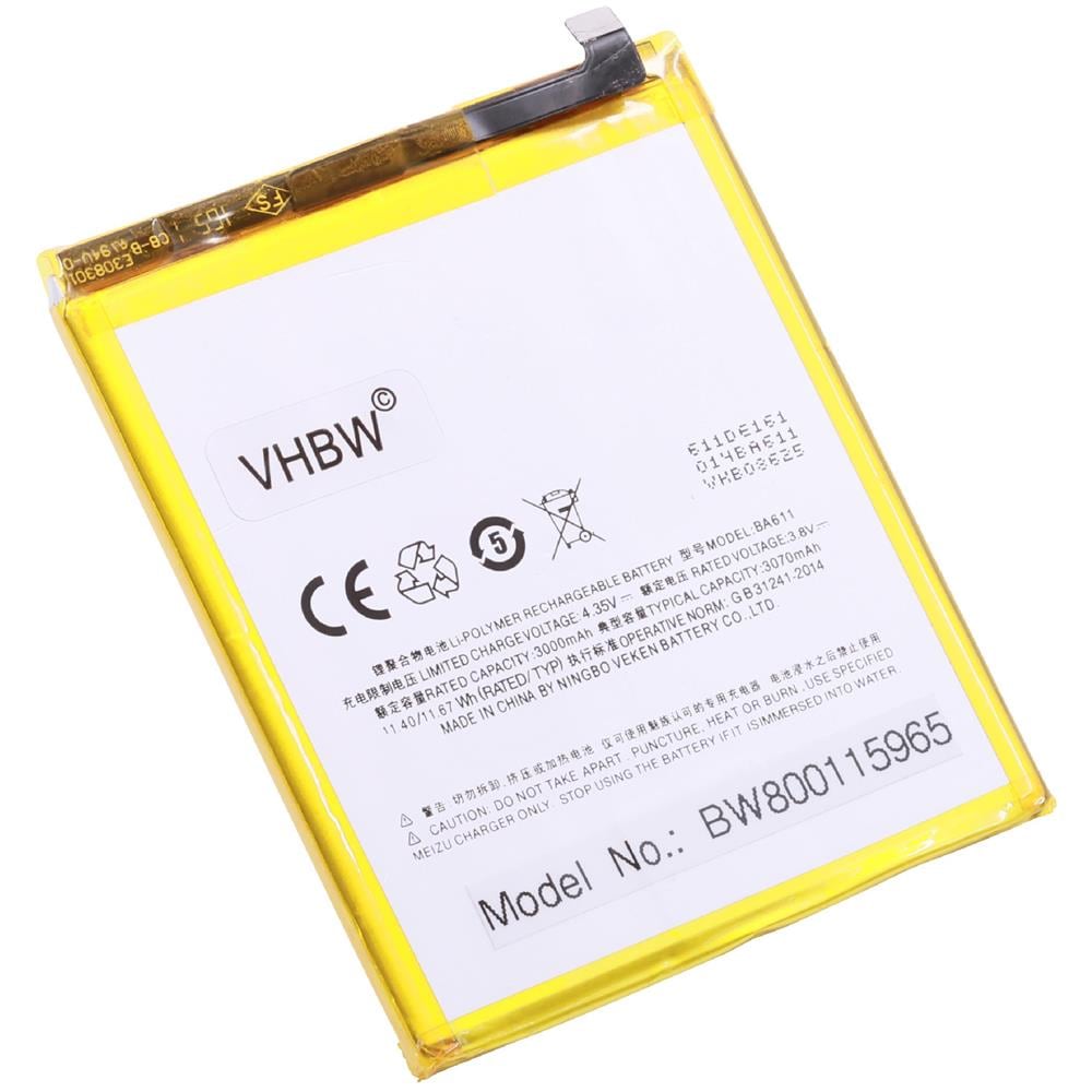 Batteria Sostituisce Meizu Ba611 Per Smartphone Cellulare (3000mah, 3,85v, Li-poly)  - Foto 1