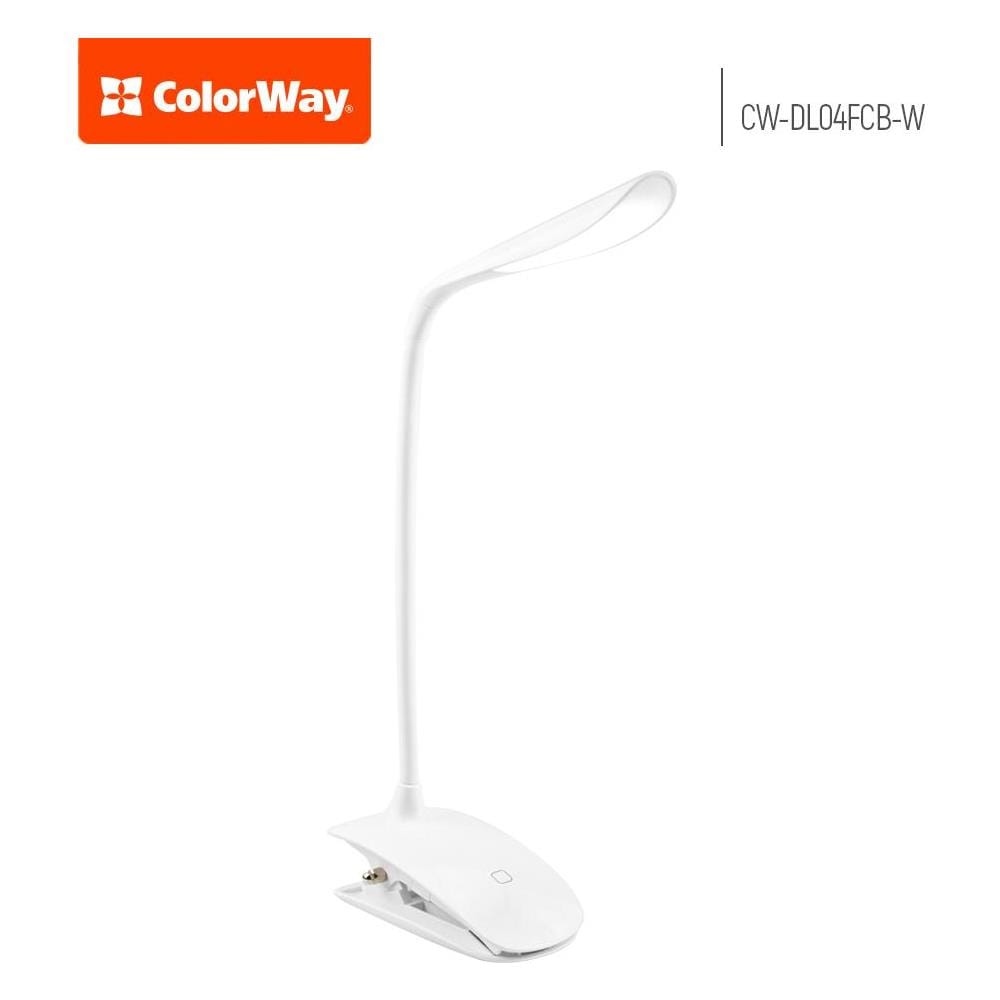Led Lampada Da Tavolo Flessibile E Clip Con Batteria Integrata Bianca, Lampada Da Tavolo, 3 H, 5 V, 0,5 Ah - Foto 1