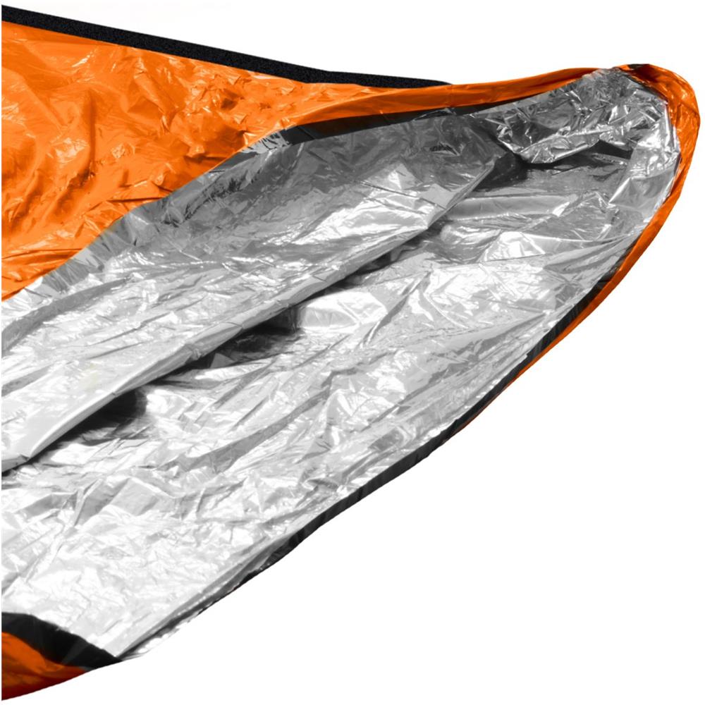 Bivy Ultralight Adulto Rectangular sleeping bag Poliuretano, Argento Blu, Arancione - Foto 3