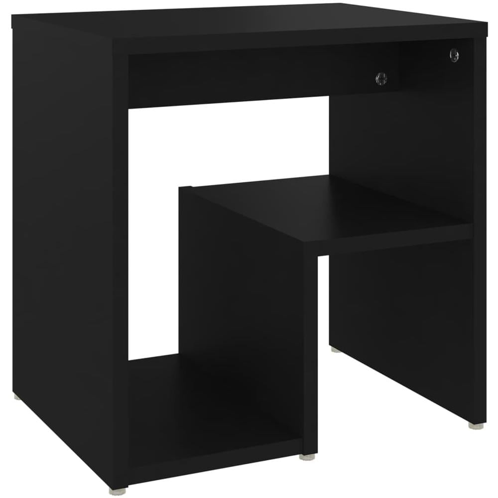 Comodino Nero 40x30x40 cm in Legno Multistrato - Foto 2