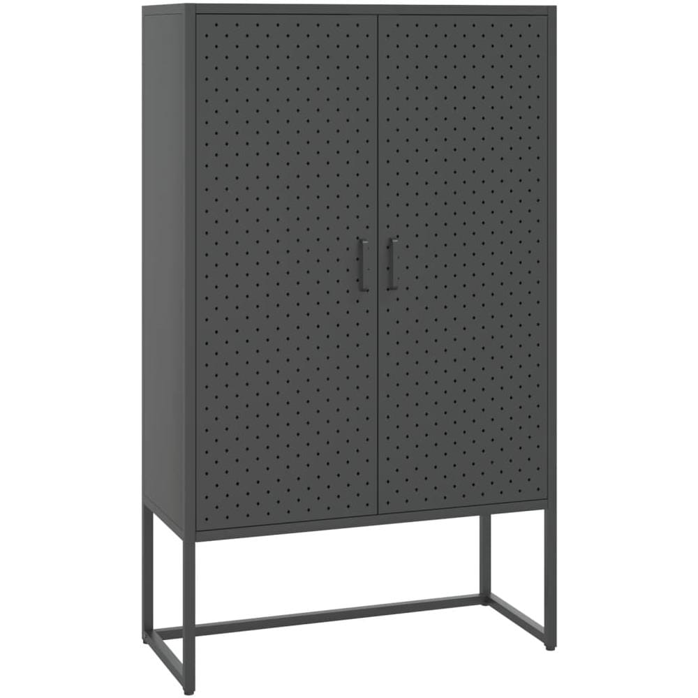 Credenza Alta Antracite 80x35x135 Cm In Acciaio - Foto 2