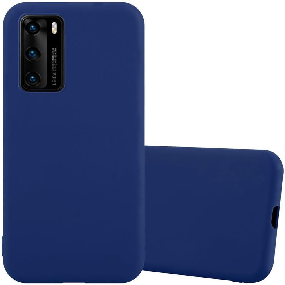 Custodia Compatibile Con Huawei P40 In Candy Blu Scuro - Coperchio Protettivo In Silicone Tpu Flessibile - Foto 1