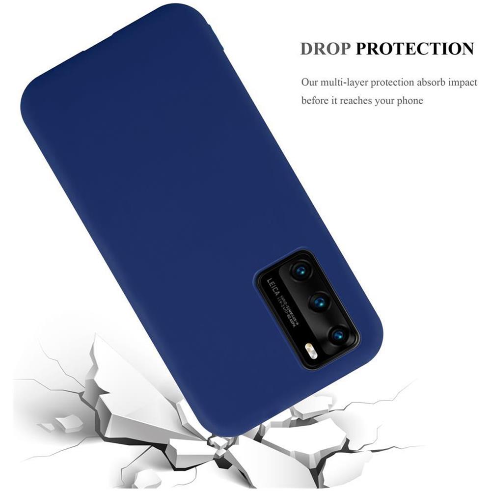 Custodia Compatibile Con Huawei P40 In Candy Blu Scuro - Coperchio Protettivo In Silicone Tpu Flessibile - Foto 8