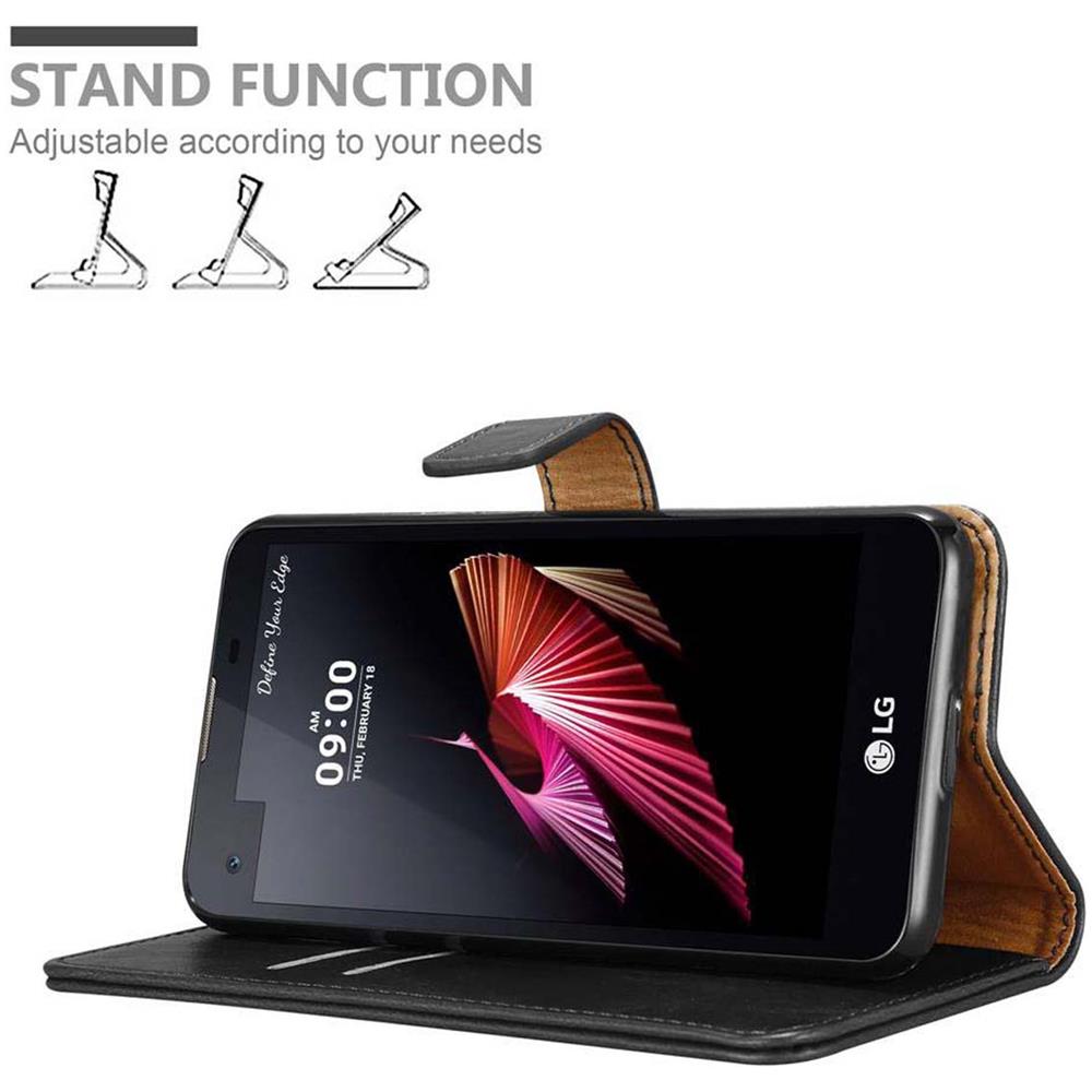 Custodia Compatibile Con Lg X Screen In Nero Grafite - Coperchio Protettiva Con Chiusura Magnetica, Funzione Stand E Tasca Per Le Carte - Foto 2