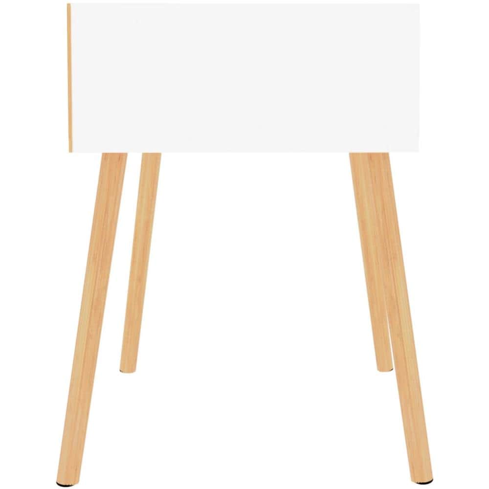 Comodini 2pz Bianco Lucido 40x40x56 cm in Legno Multistrato - Foto 2