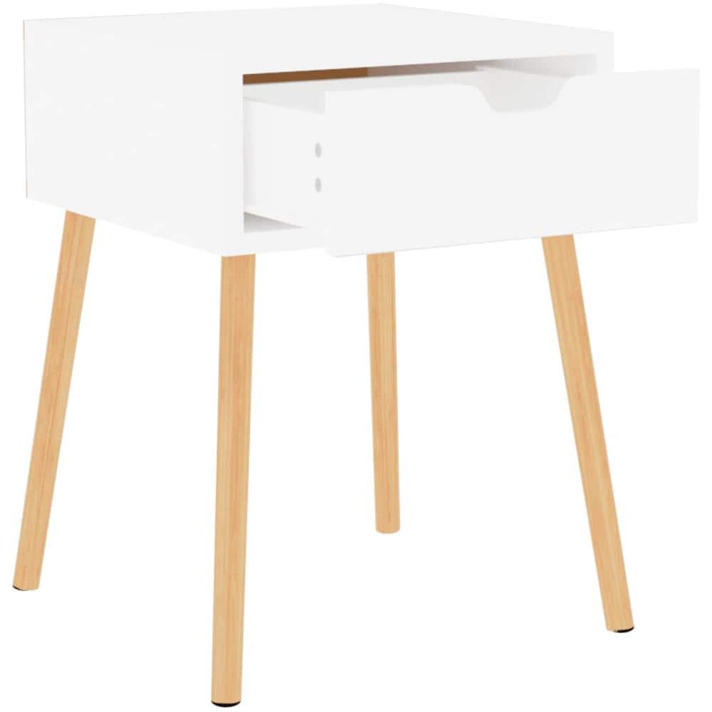 Comodini 2pz Bianco Lucido 40x40x56 cm in Legno Multistrato - Foto 8