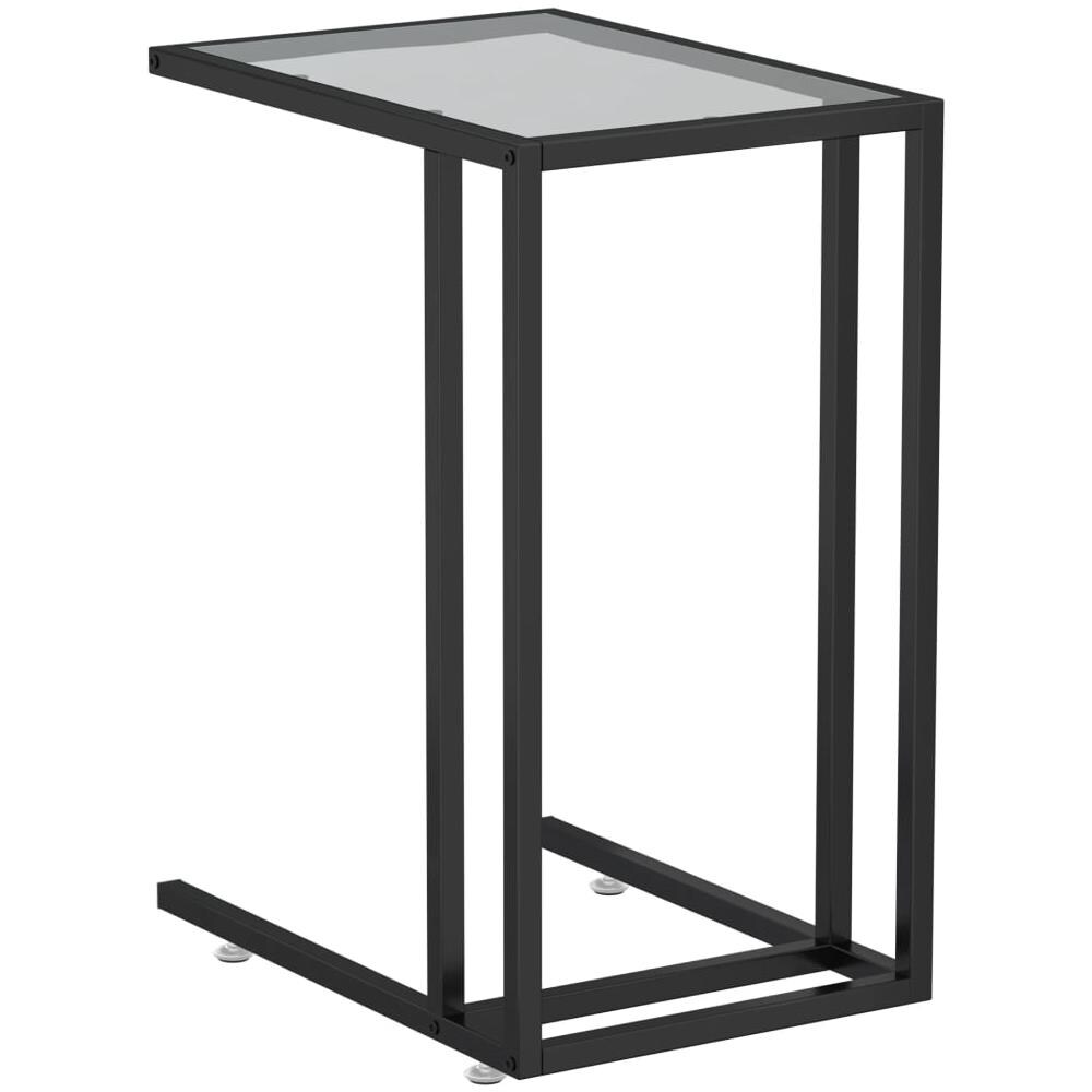 Tavolino Per Computer Nero 50x35x65 Cm In Vetro Temperato - Foto 2