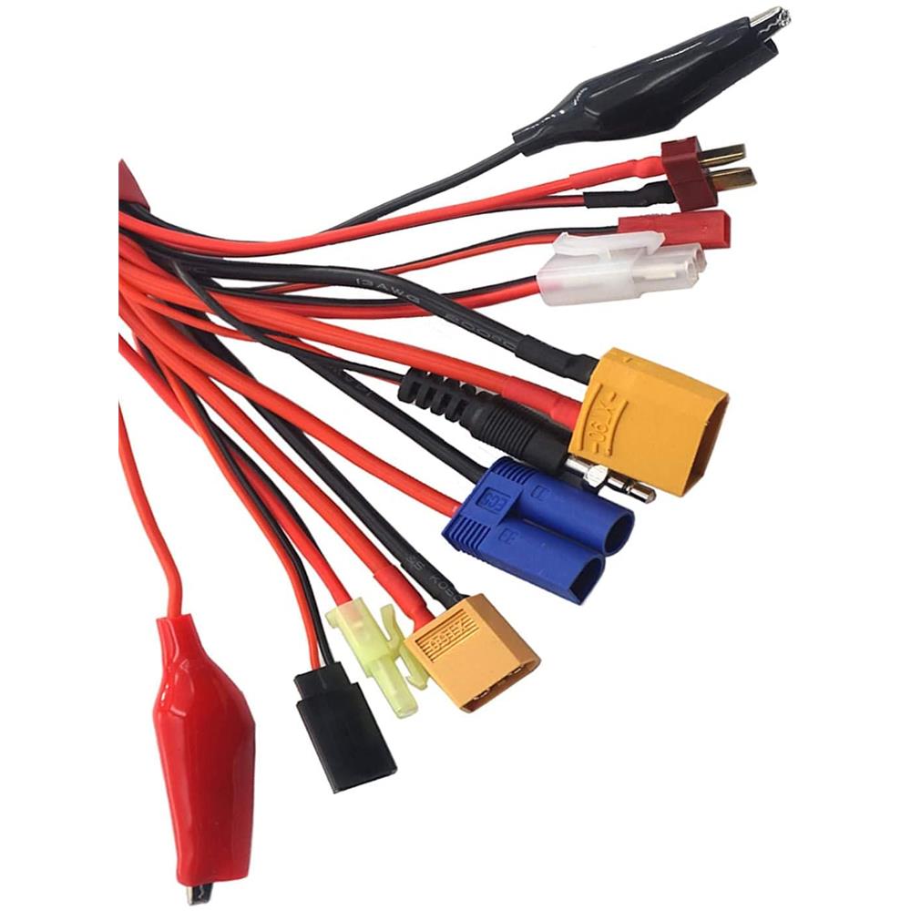 10-in-1 Banana Plug Rc Caricatore Lipo Adattatore Cavo Xt90 Xt60 Jst Ec5 T Plug Tamiya Mini Tamiya Glow Ignitor Futaba Alligator Clips Per Rc Auto Dji - Foto 2