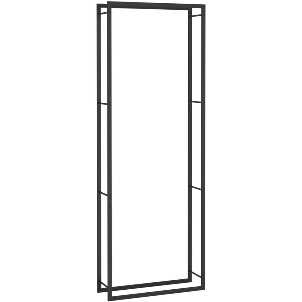 Portalegna Nero Opaco 80x28x222 cm in Acciaio - Foto 1