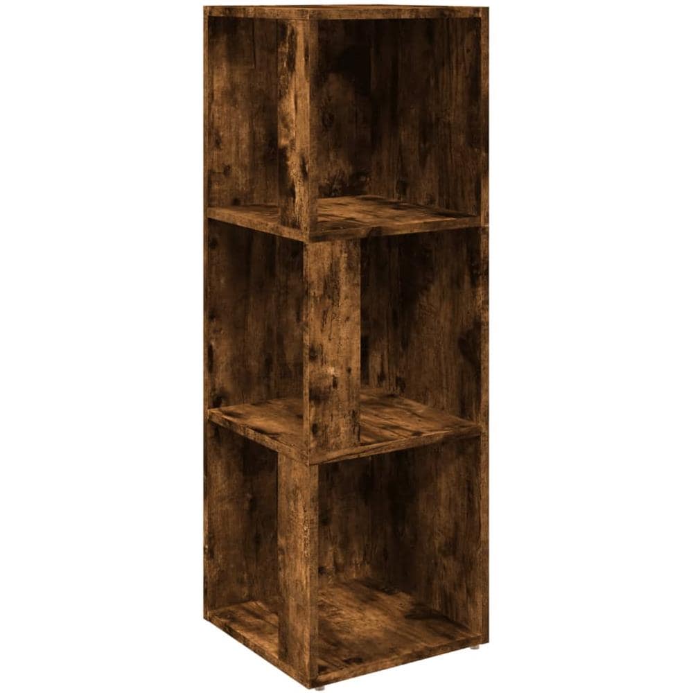 Scaffale Angolare Rovere Fumo 33x33x100 Cm Legno Multistrato - Foto 2