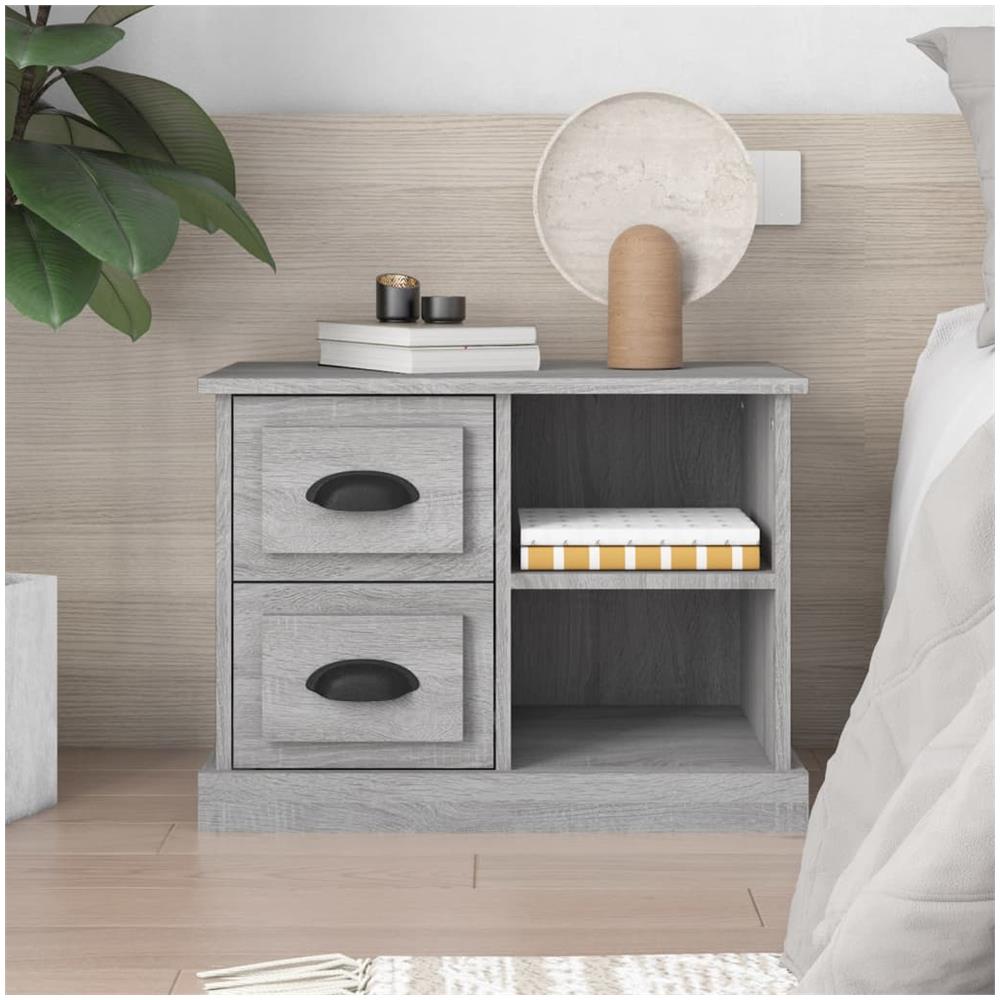 Comodino Grigio Sonoma 60x35,5x45 Cm - Foto 1