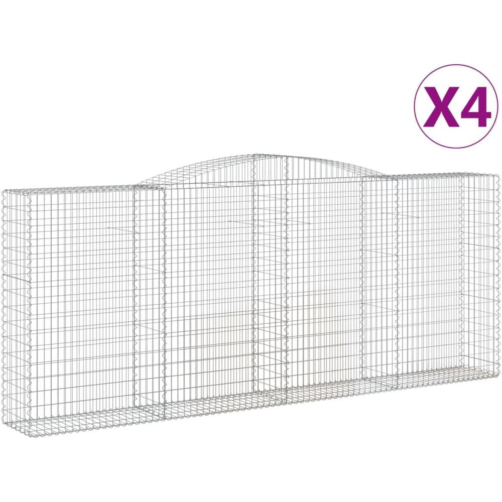 Cesti Gabbioni Ad Arco 4 Pz 400x50x160/180 Cm Ferro Zincato - Foto 1