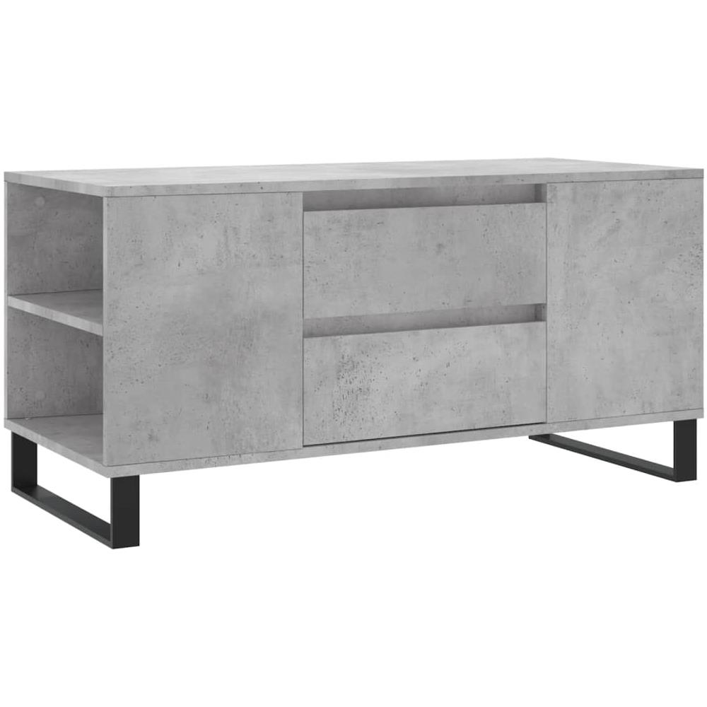 Tavolino Salotto Grigio Cemento 102x44,5x50cm Legno Multistrato - Foto 2