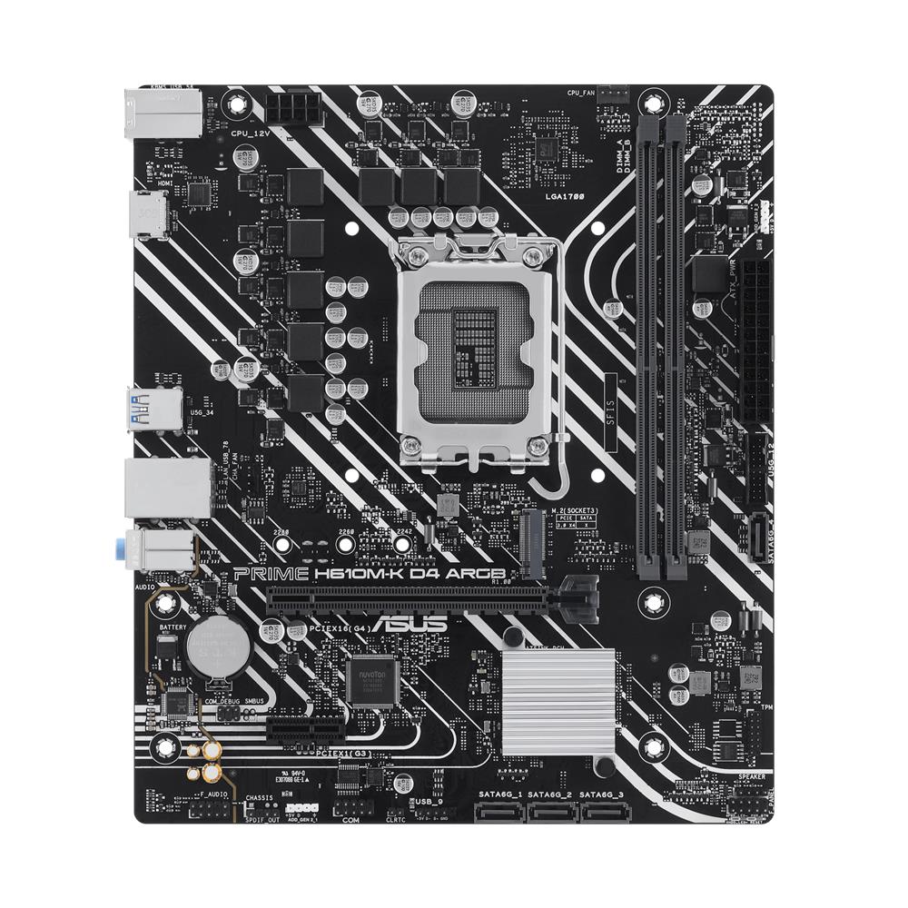 Scheda Madre Prime H610M-K Socket LGA 1700 Chipset Intel H610 Micro-ATX - Foto 2
