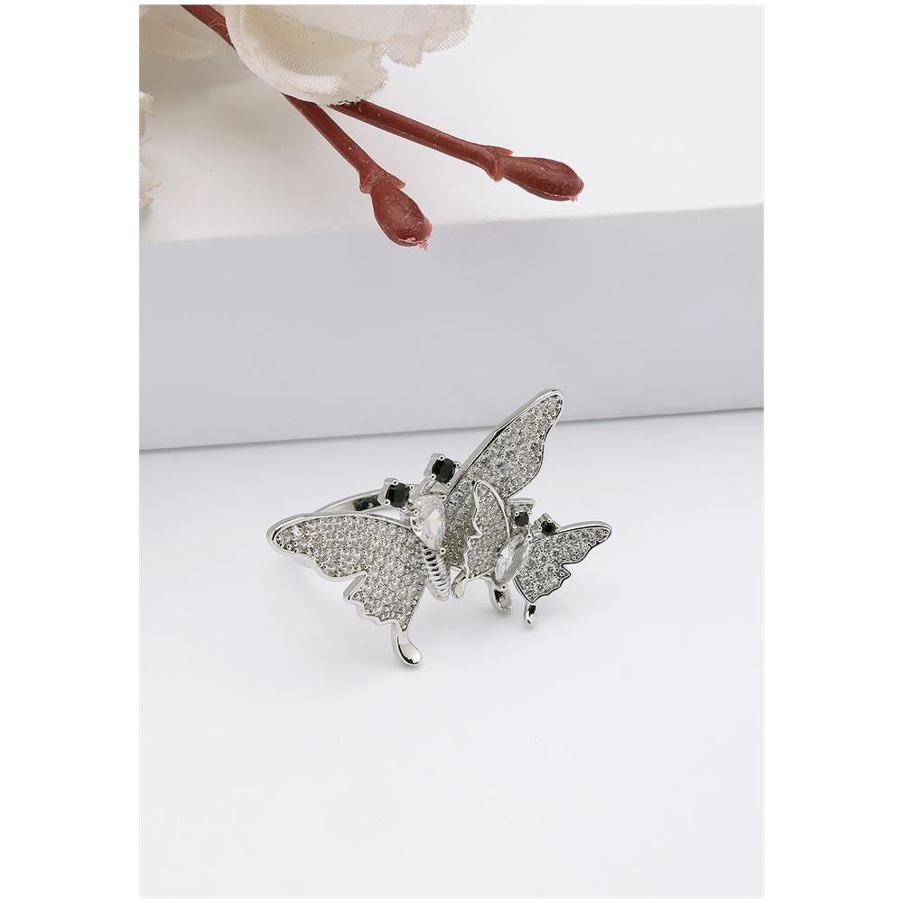 Anello Svolazzante Carino Argento - Taglia Unica - Foto 1