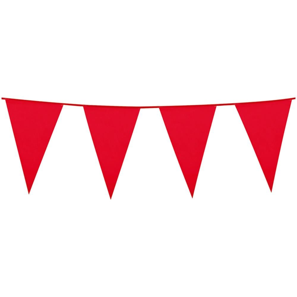 Festone Con Bandierine Rosse 10 M Taglia Unica - Foto 1