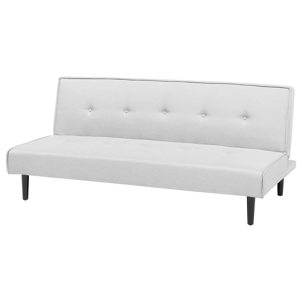 Divano Letto 3 Posti In Tessuto Grigio Chiaro Visby - Foto 1