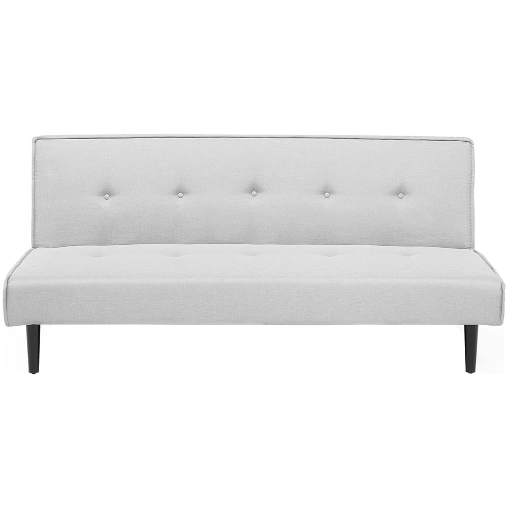 Divano Letto 3 Posti In Tessuto Grigio Chiaro Visby - Foto 15