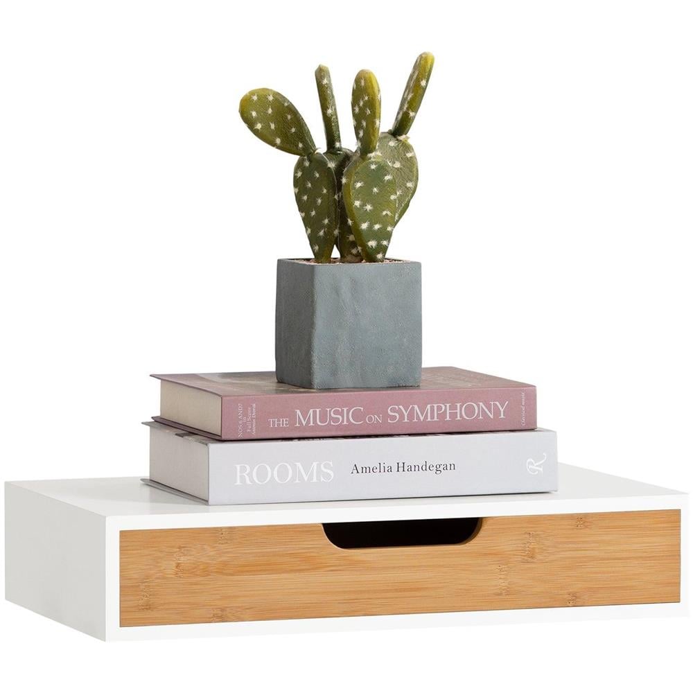 Mensola da Muro con Cassetto Bianco 40x25x8 cm - Foto 5