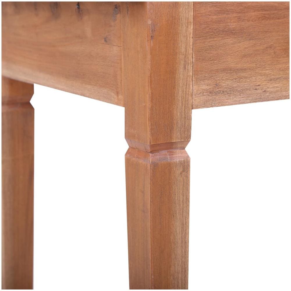 Scrivania con Cassetti 90x50x101 cm in Legno Massello di Mogano - Foto 8