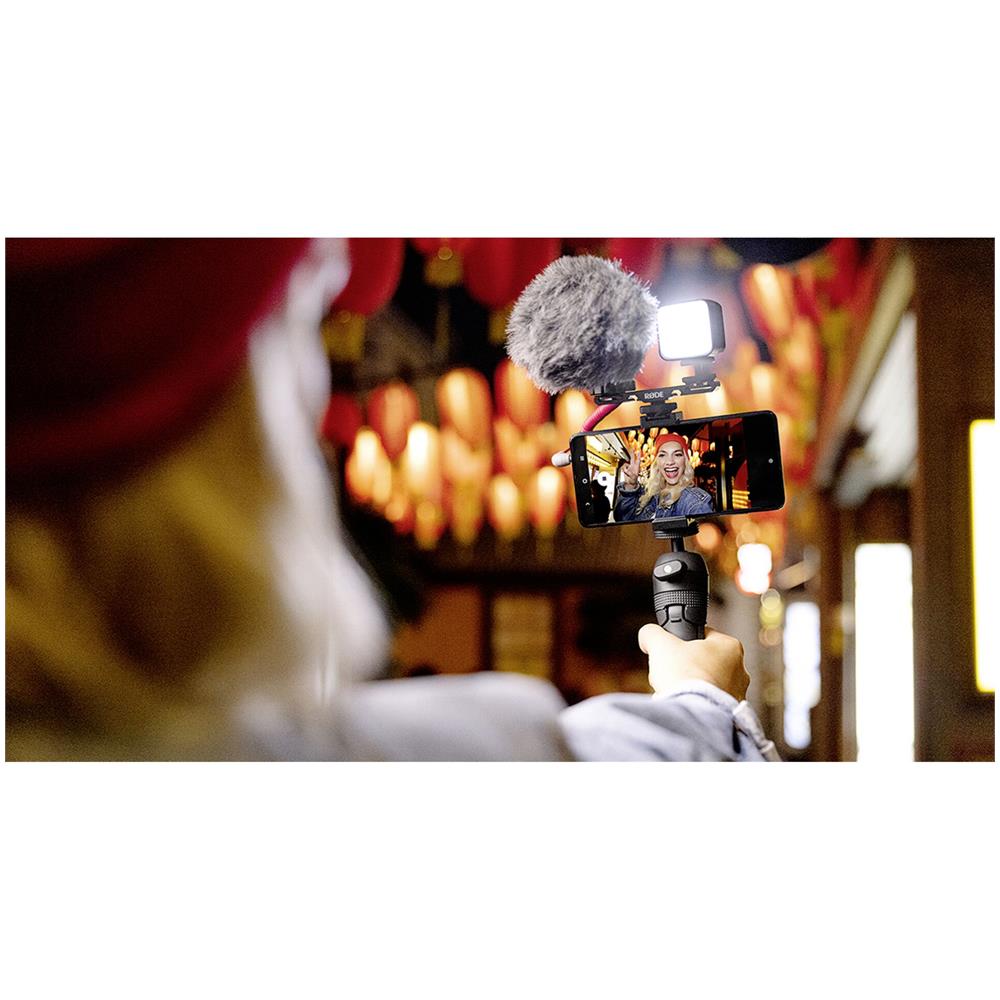 Universal Vlogger Kit con Microfono e Treppiede Nero / Rosso - Foto 13