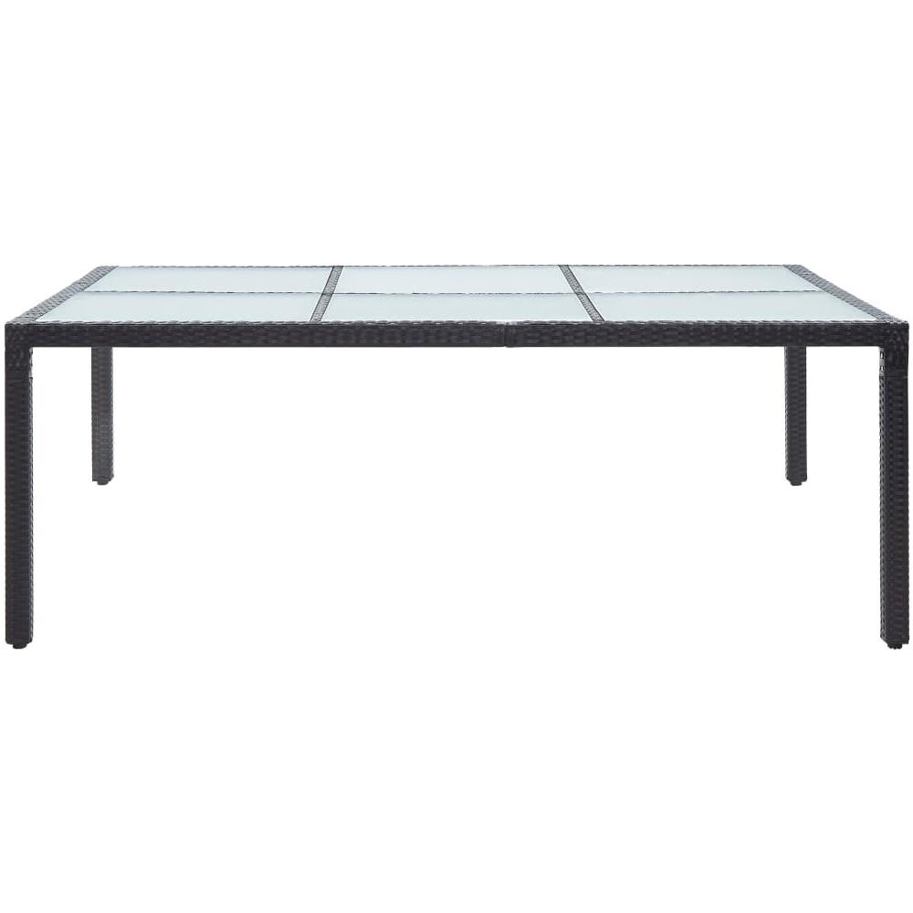Tavolo Da Pranzo Da Giardino Nero 200x150x74 Cm In Polyrattan - Foto 3