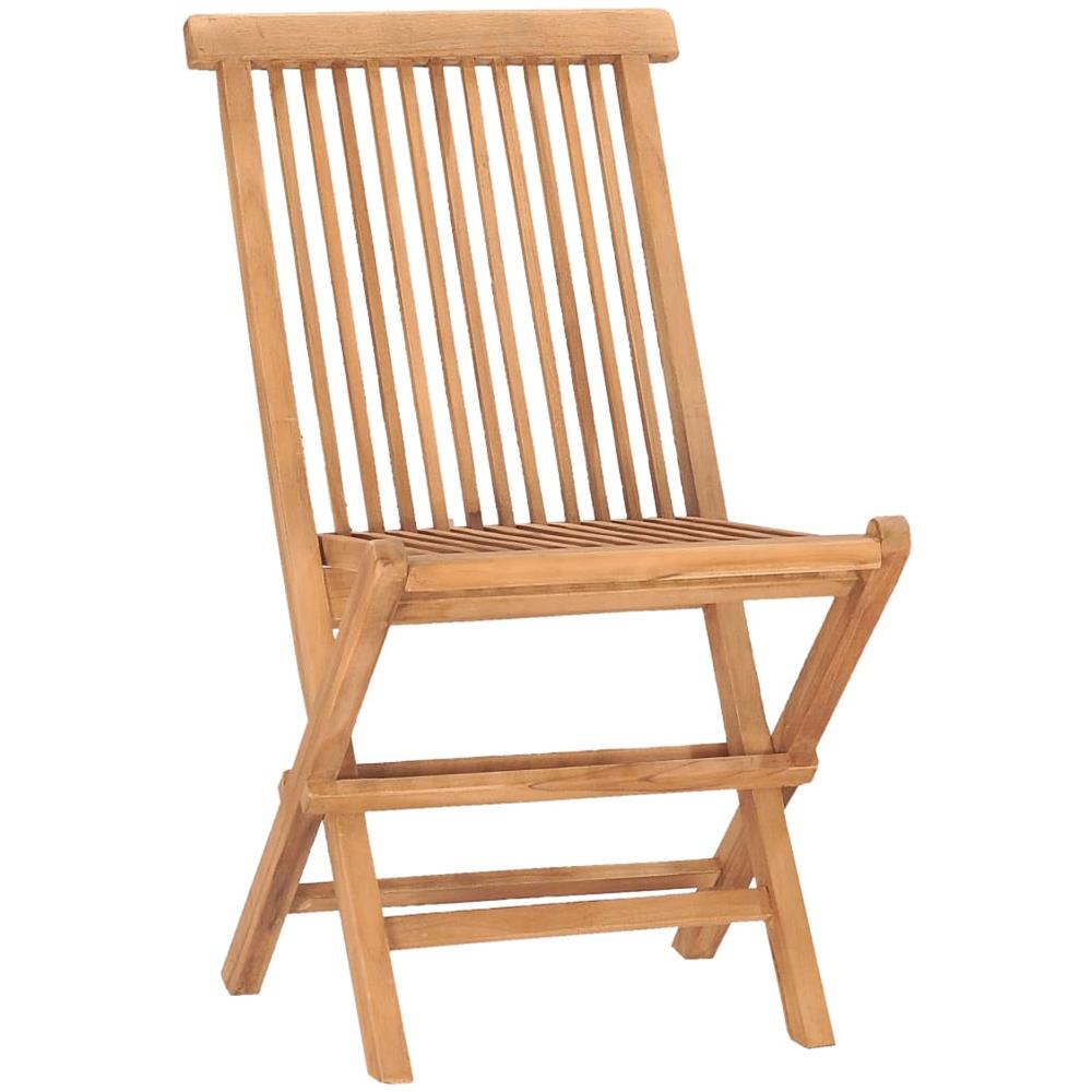 Set Da Pranzo Da Giardino 5 Pz Pieghevole In Massello Di Teak - Foto 8