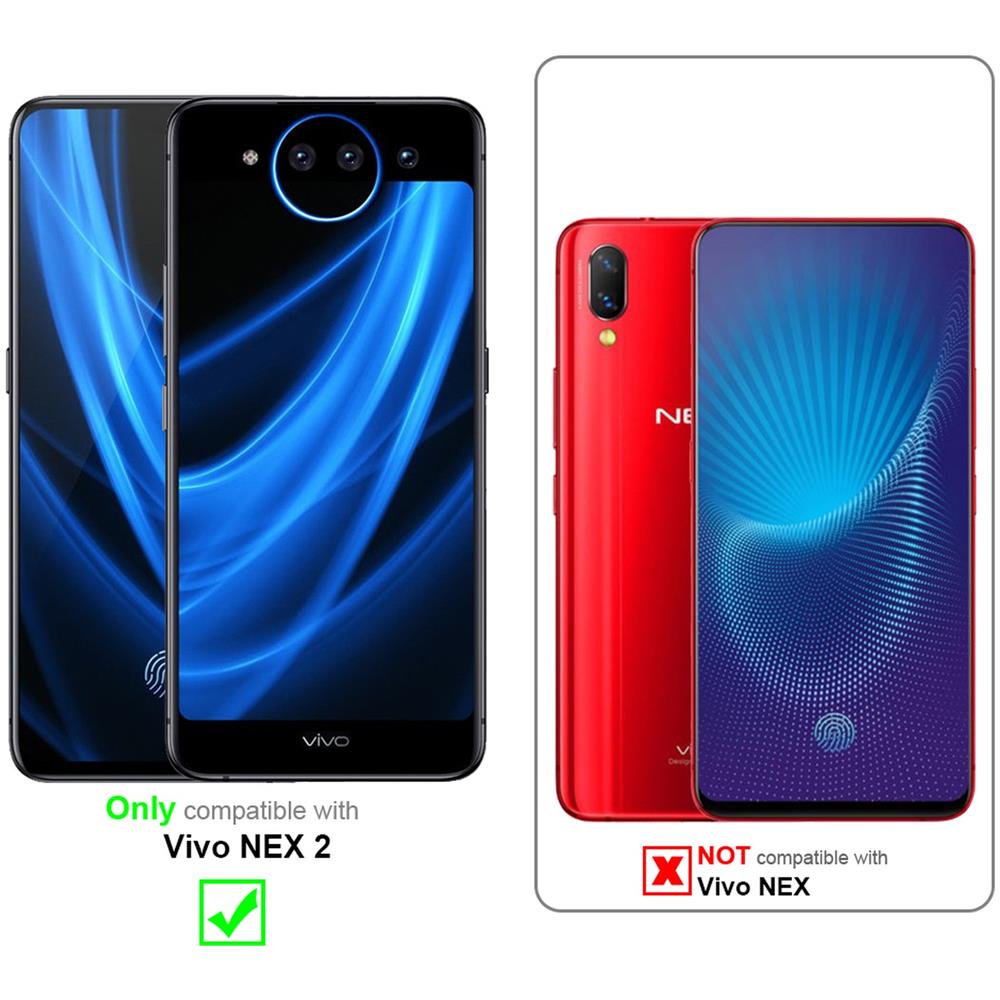 3x Pellicola Armatura A Schermo Intero Compatibile Con Vivo Nex 2 In Trasparente Con Nero - 3x Vetro Temperato (tempered) Di Protezione Del Display In Durezza 9h Con 3d Touch - Foto 2