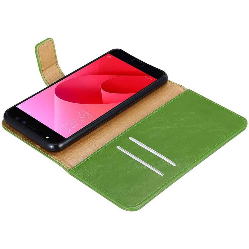 Custodia Compatibile Con Asus Zenfone 4 Selfie Pro In Verde Erbe - Coperchio Protettiva Con Chiusura Magnetica, Funzione Stand E Tasca Per Le Carte - Foto 8